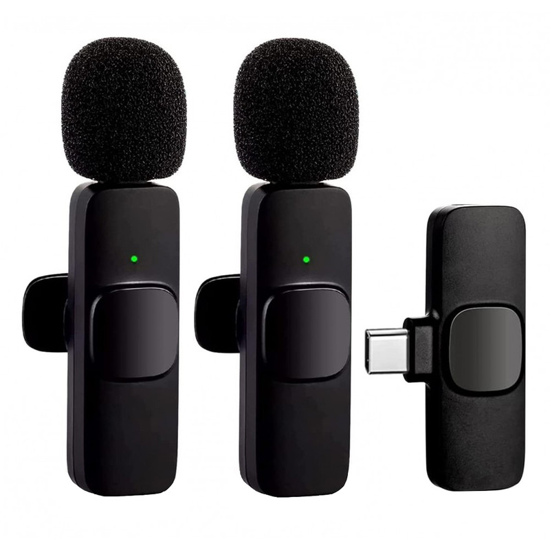 میکروفون یقه ای بی سیم K9  تایپ سی همراه تبدیل i phone